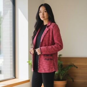 NWT Nic+Zoe Knitted Pink Blazer Jacket.  Size XS.